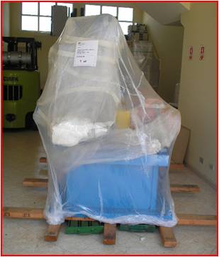 Verpackung und Ablieferung einer Maschine aus Brasilien im Auftrag von Federal Mogul USA in deren Filiale nach Italien